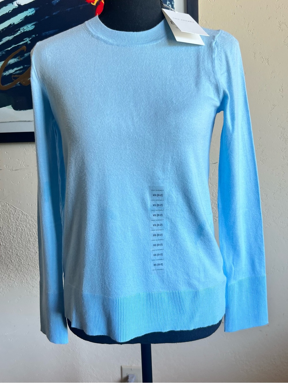 Women's Light Blue Crewneck Sweater - Classic Long-Sleeve Knit